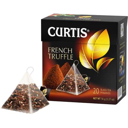 Чай черный Curtis French Truffle 20 пирамидок со вкусом нежного шоколадного трюфеля и кусочками кокоса