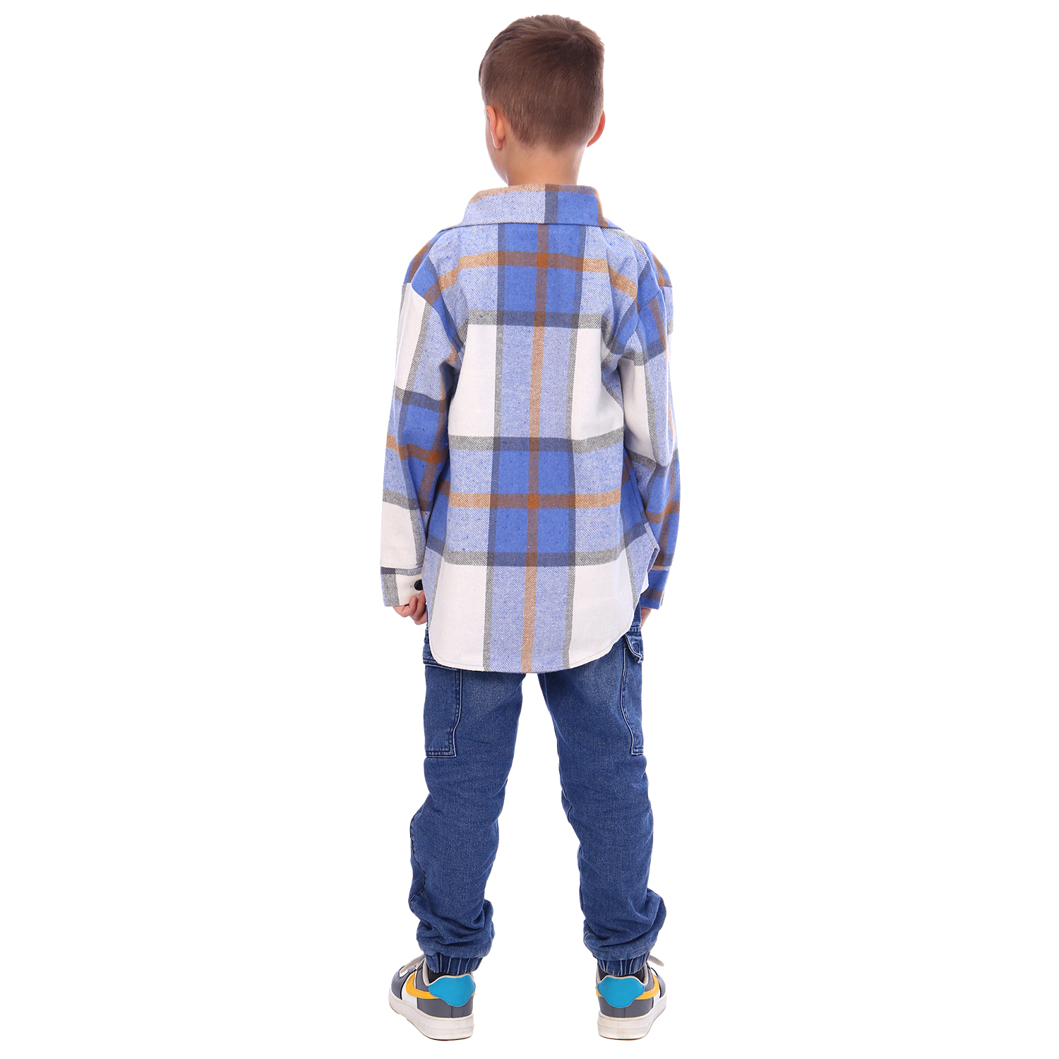 Рубашка Детская Одежда 4104Пэ/голубой_молочный - фото 6