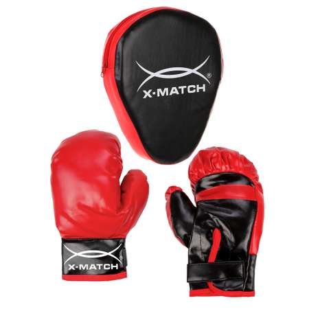 Набор для бокса X-Match перчатки 2 шт и лапа
