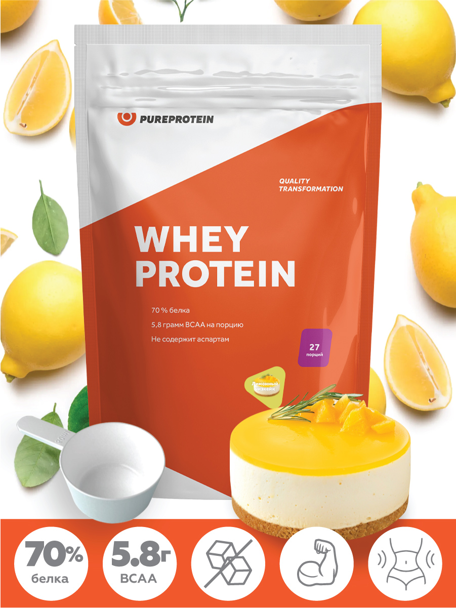 Сывороточный протеин 810г PUREPROTEIN Лимонный чизкейк - фото 2