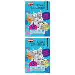 Бумага Комус для акварели А4 20л 180г/м в папке 2 штуки