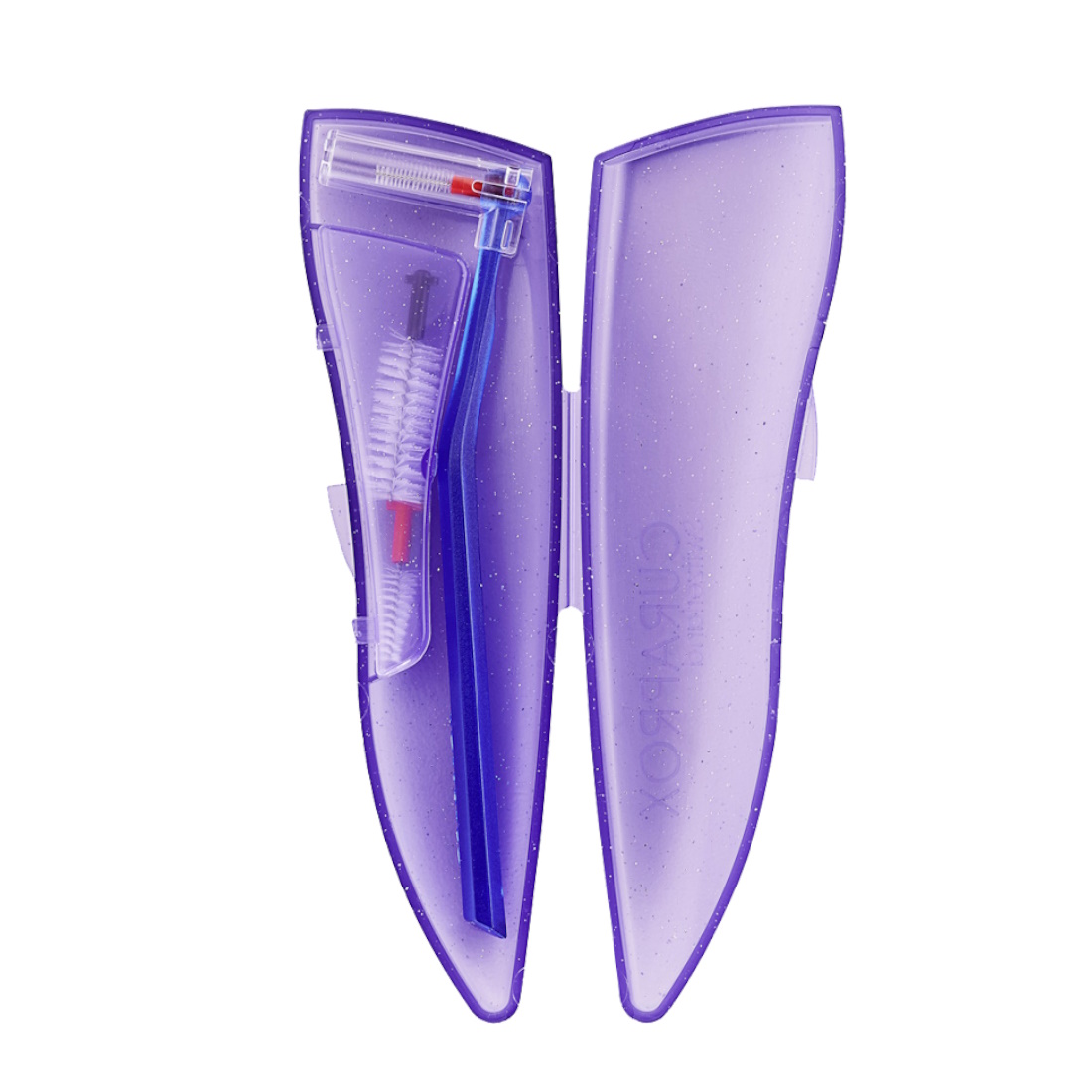 Набор для полости рта Curaprox ортодонтический для гигиенического ухода с держателем UHS 470 фиолетовый - фото 2