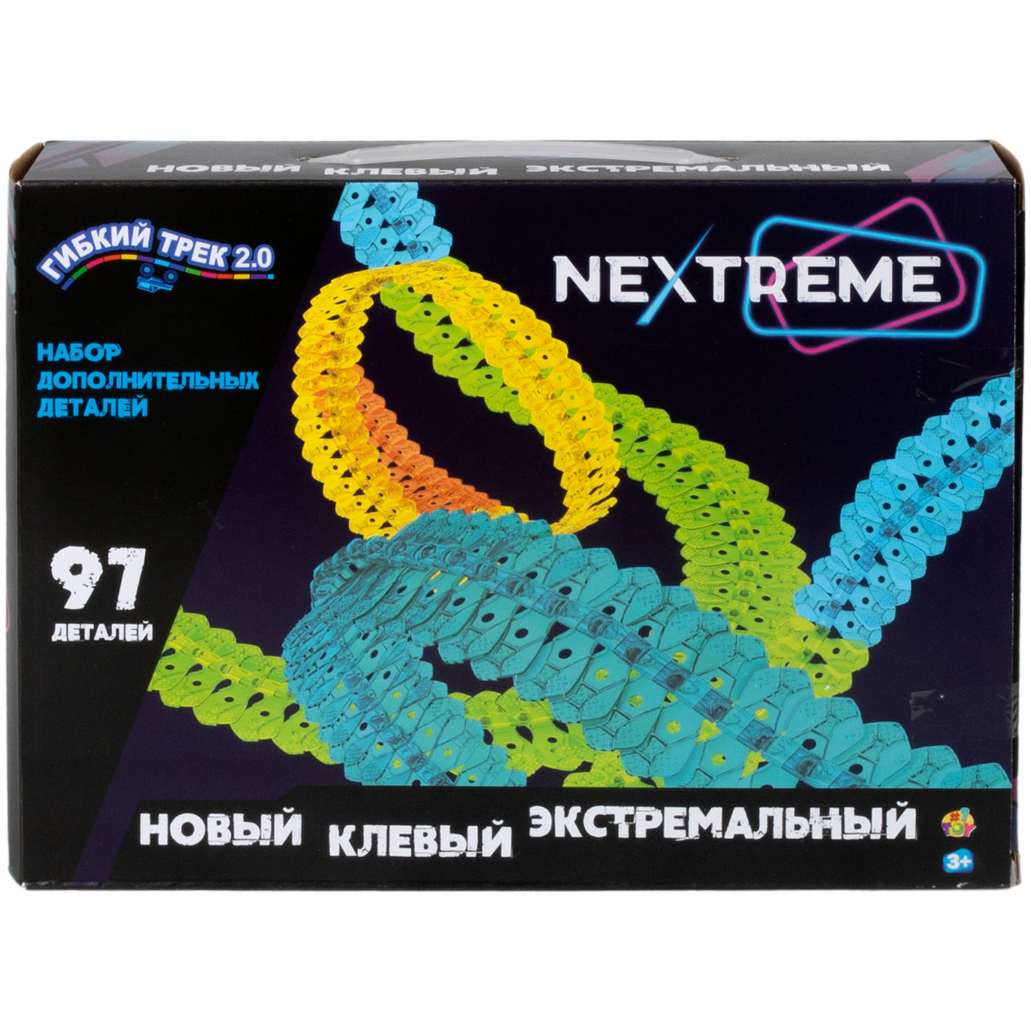 Гибкий трек светящийся 1TOY Nextreme гоночная трасса дорога автотрек  игрушки для мальчиков 97 деталей купить по цене 1266 ₽ в интернет-магазине  Детский мир