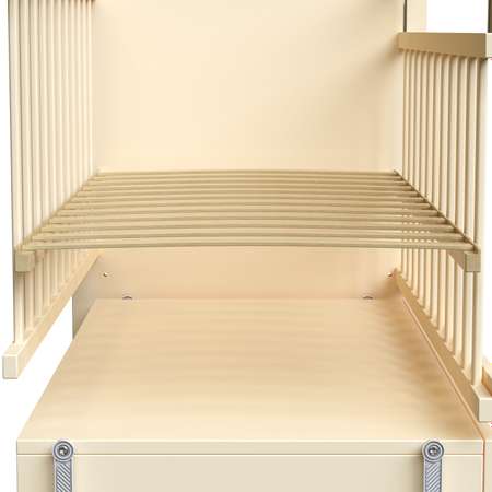 Детская кроватка ВДК Садко прямоугольная, продольный маятник (слоновая кость)