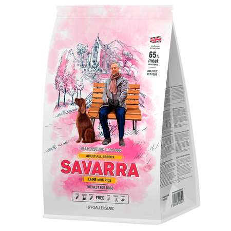 Корм для собак Savarra ягненок-рис 12кг