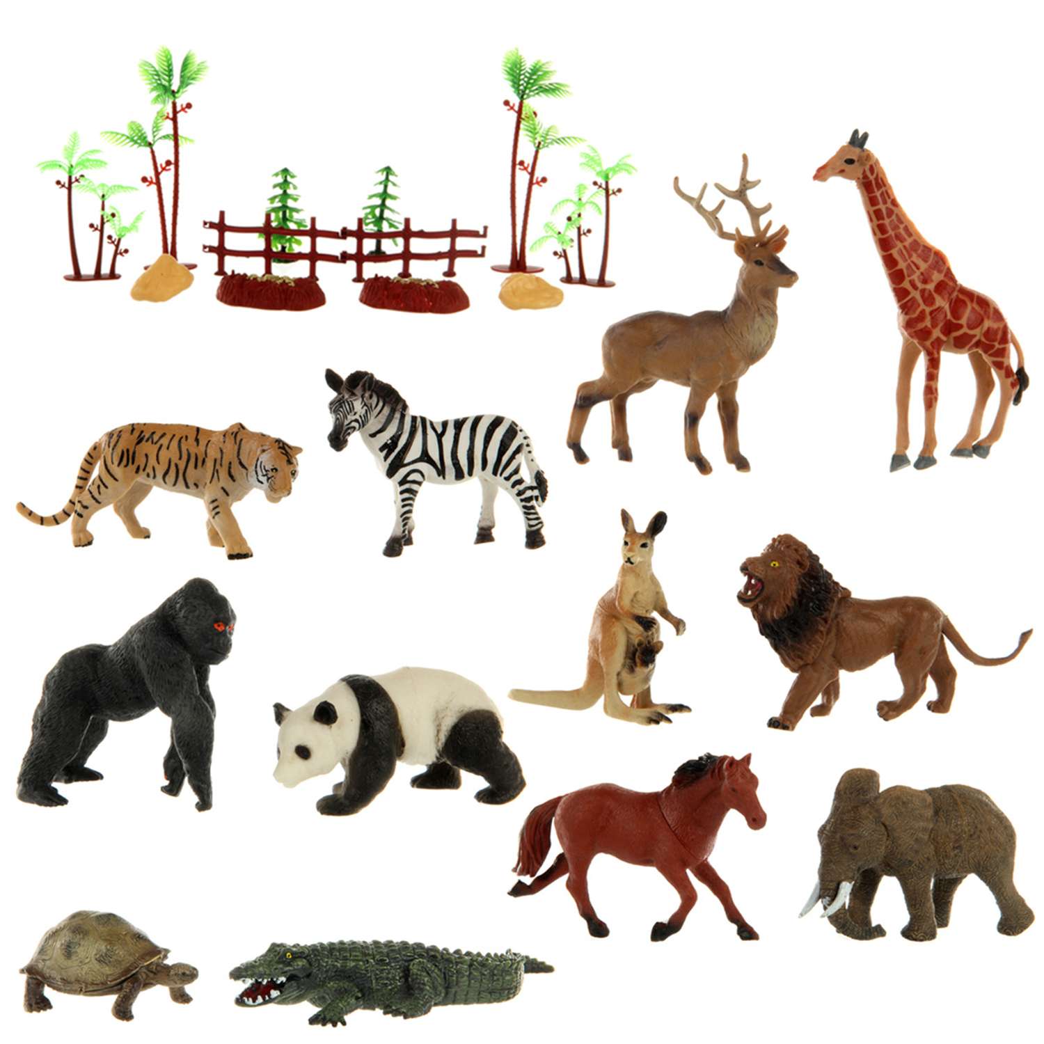 Фигурки животных Veld Co Зоопарк в ящике с ручкой - фото 1