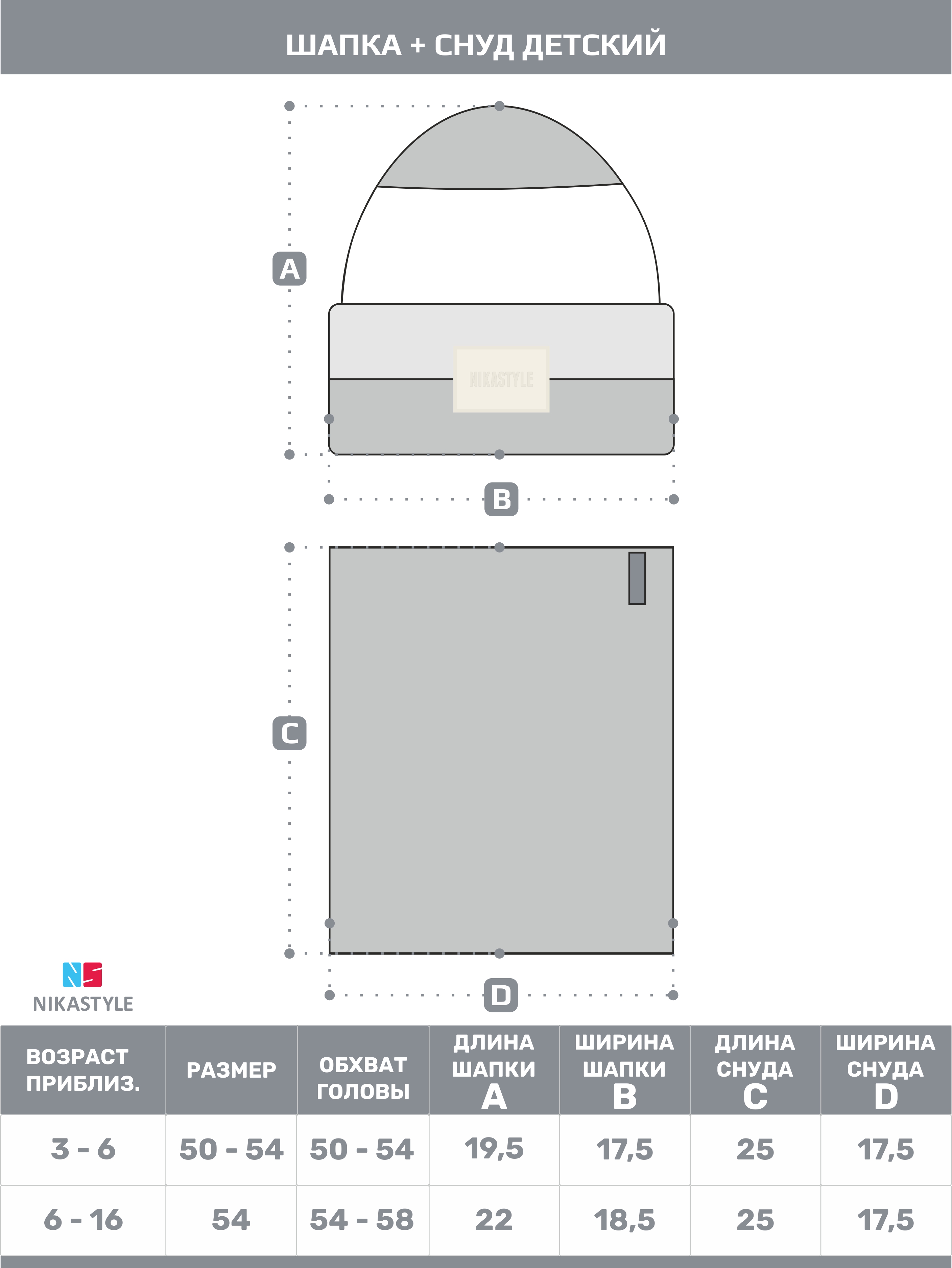 Шапка и снуд NIKASTYLE 12з16524 черный/молоко - фото 2