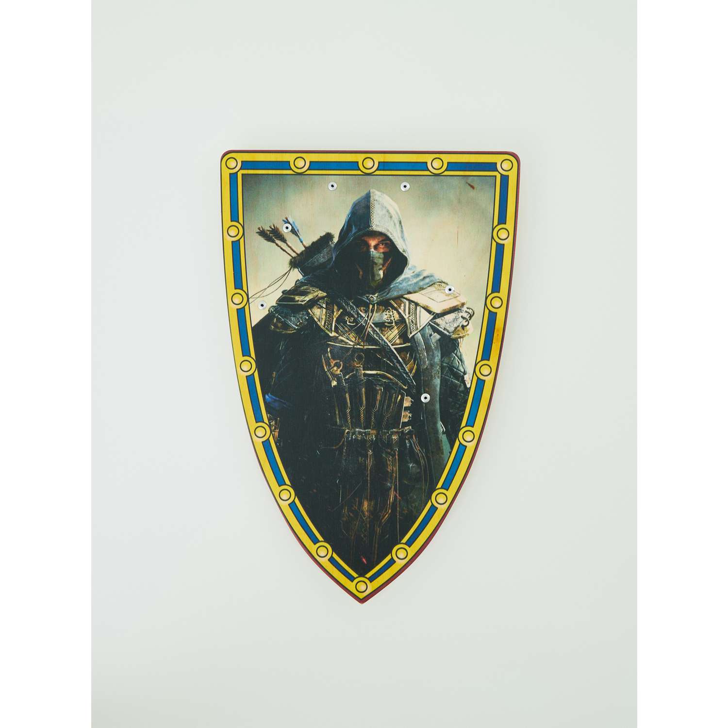 Игрушка Щит Средневековая крепость треугольный Воин с луком - фото 1