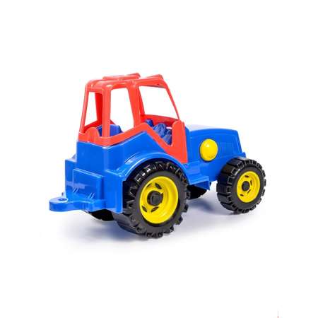 Синий трактор большой Green Plast машинка детская игрушечная для мальчиков