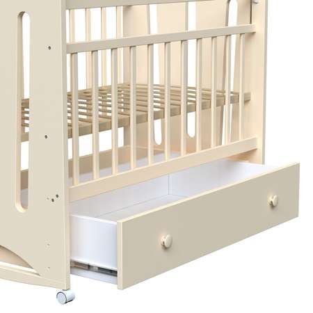 Детская кроватка ВДК Desire прямоугольная, продольный маятник (слоновая кость)