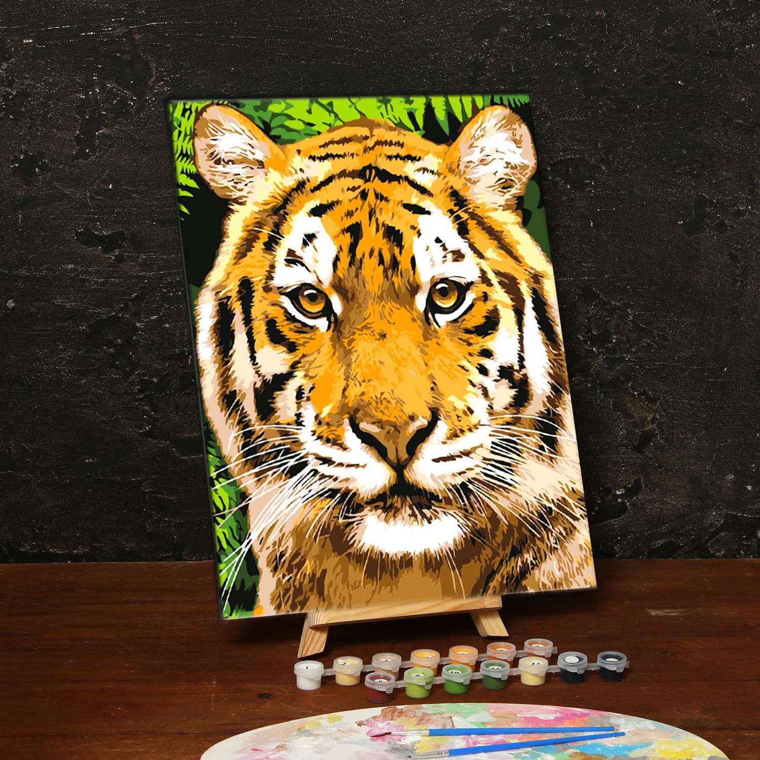 Картина по номерам Арт Узор Тигр с красками - фото 2