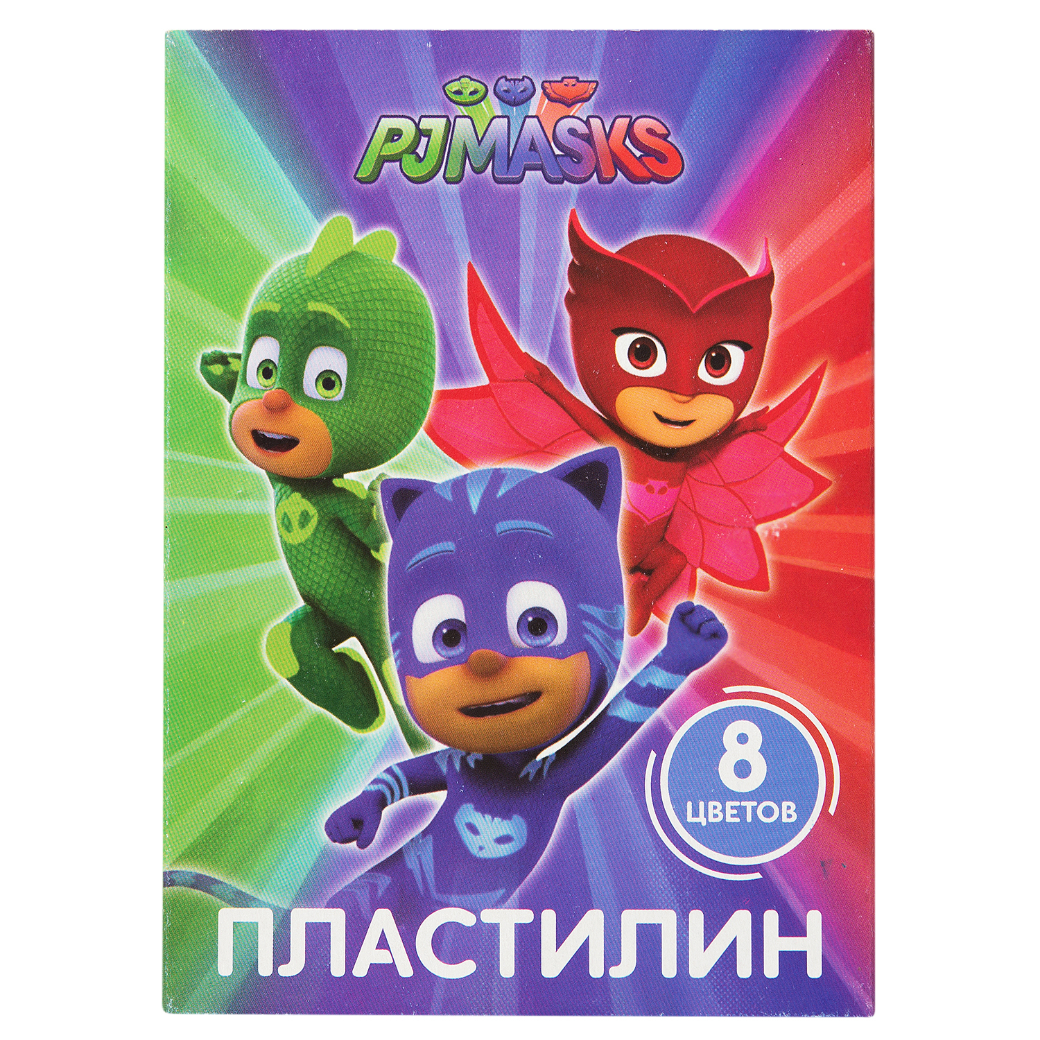 Пластилин Росмэн PJ Masks 8цветов - фото 1