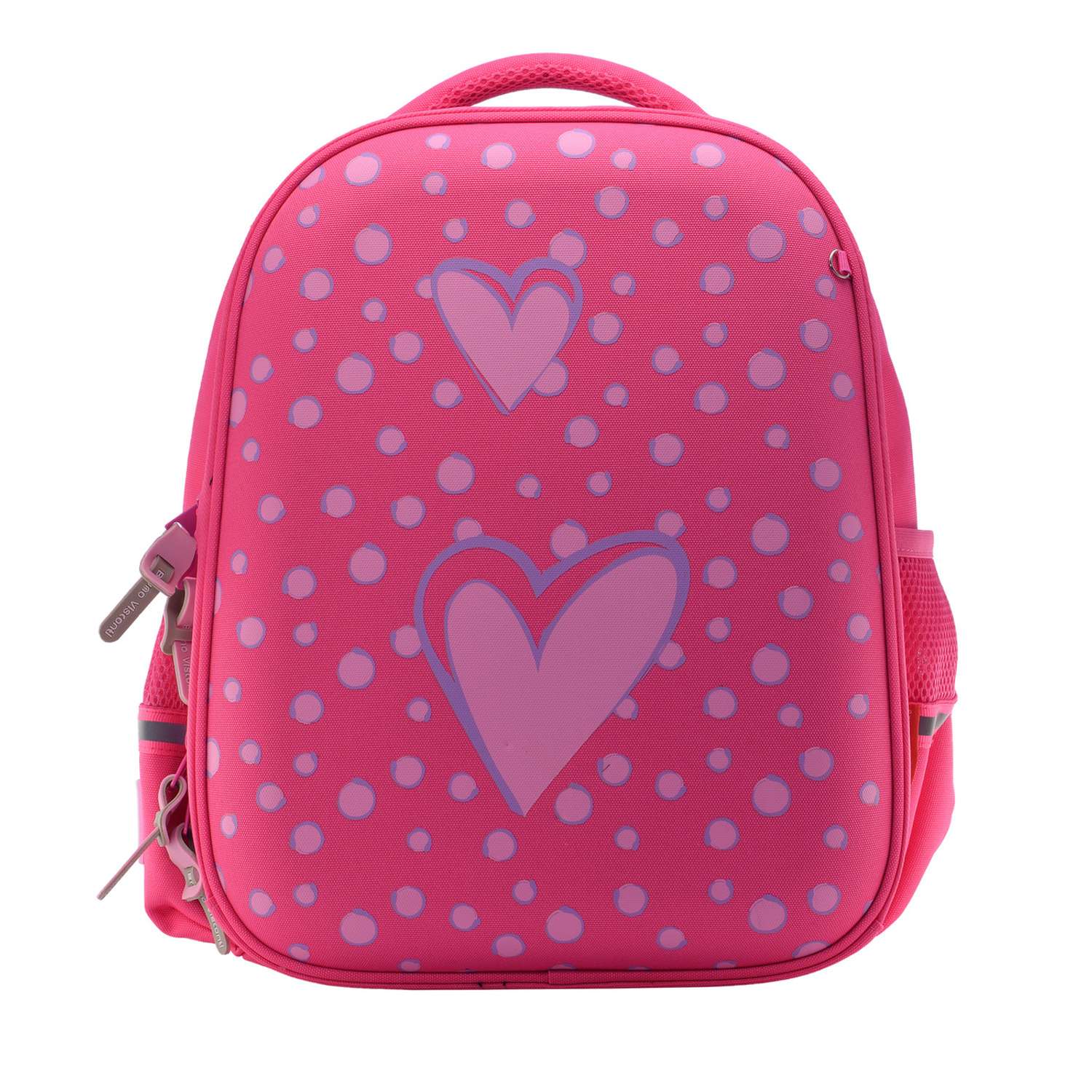 Рюкзак школьный Bruno Visconti розовый облегченная капсула с эргономичной спинкой Сердце - фото 2