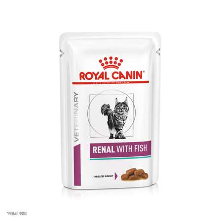 Корм для кошек ROYAL CANIN renal с рыбой 85г пауч