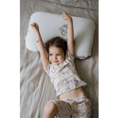 Анатомическая подушка Asvetida Kids детская 40х60 c эффектом памяти Memory Foam