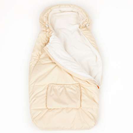 Конверт на выписку Чудо-чадо для новорожденного теплый флисовый «Chicky» бежевый