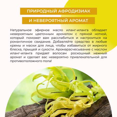 Эфирное масло Siberina натуральное «Иланг-иланга» от эмоционального напряжения 8 мл