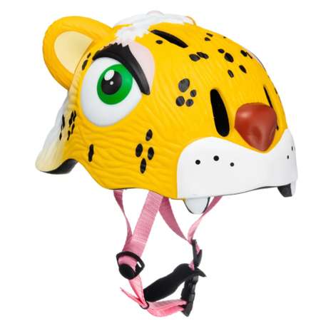 Шлем защитный Crazy Safety Yellow Leopard с механизмом регулировки размера 49-55 см