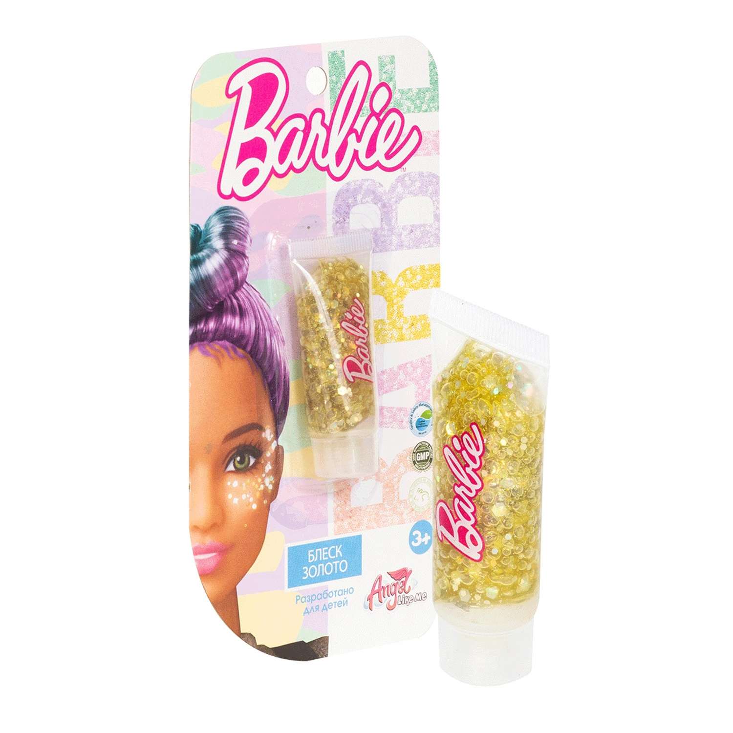 Детская косметика для девочек Barbie Блеск для лица Золото - фото 1