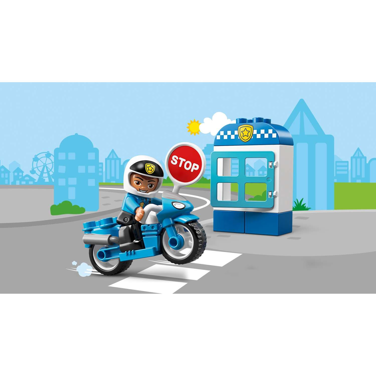 Конструктор LEGO DUPLO Town Полицейский мотоцикл 10900 - фото 5