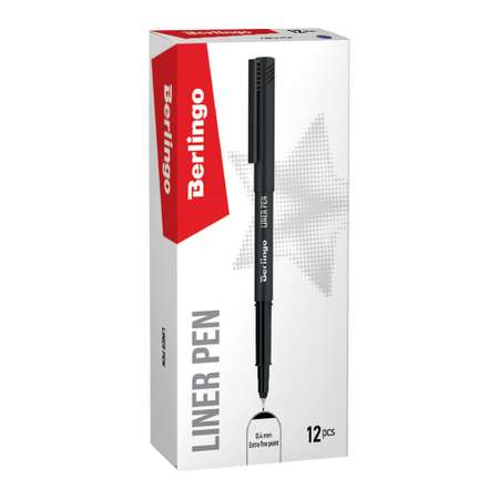 Ручка капиллярная Berlingo Liner pen синяя 04мм 12 шт