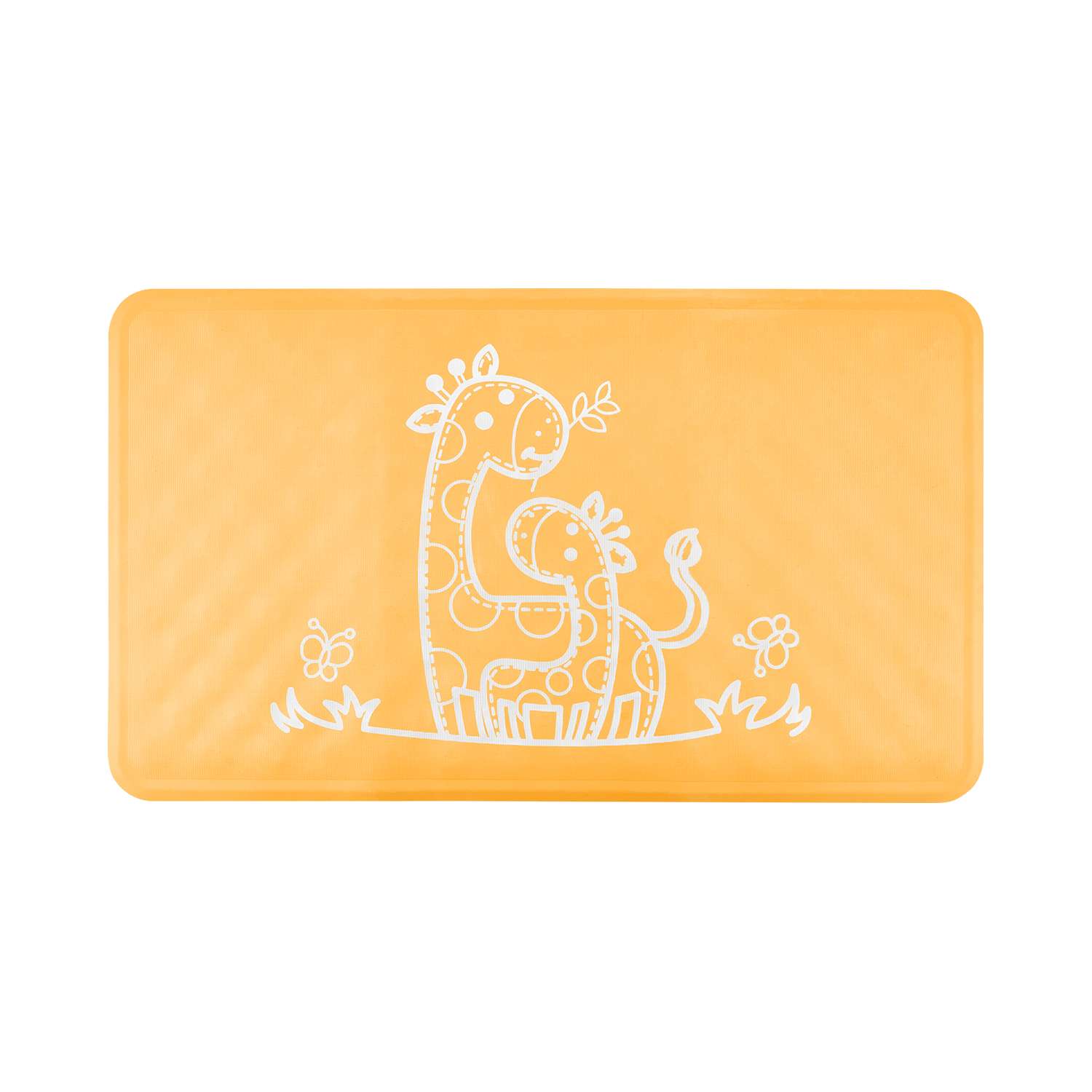 Коврик противоскользящий ROXY-KIDS резиновый детский цвет желтый 34*58 - фото 10