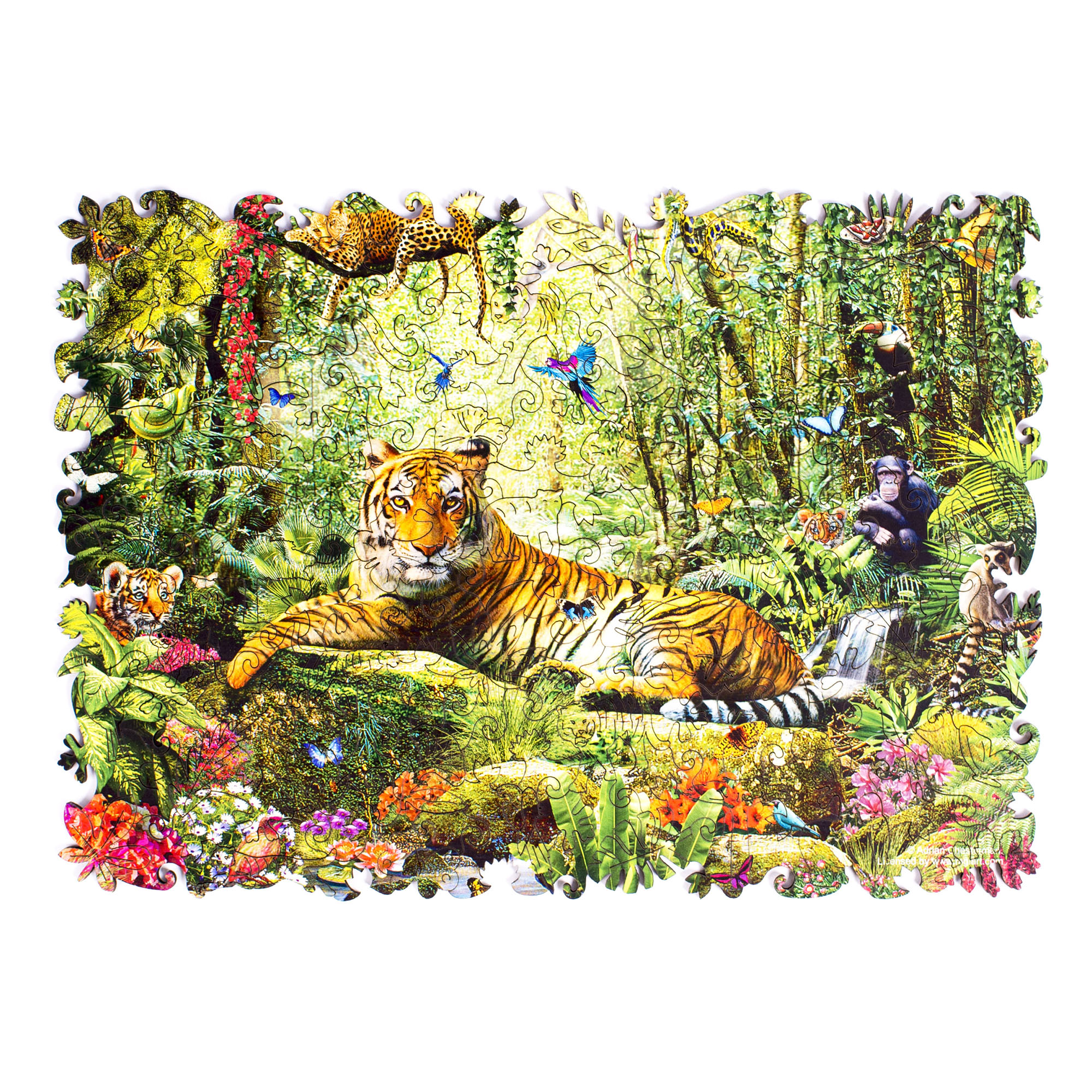 Деревянный пазл ZUFA Тигр в джунглях М - фото 3