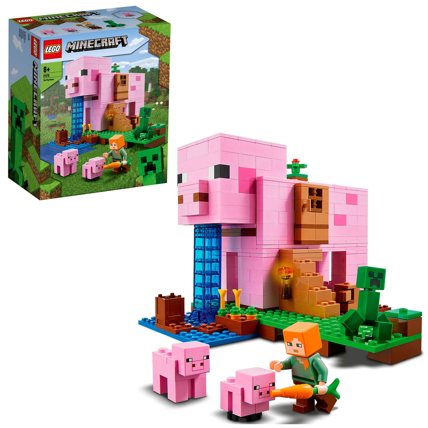 Конструктор детский LEGO Minecraft Дом-свинья 21170 - фото 1