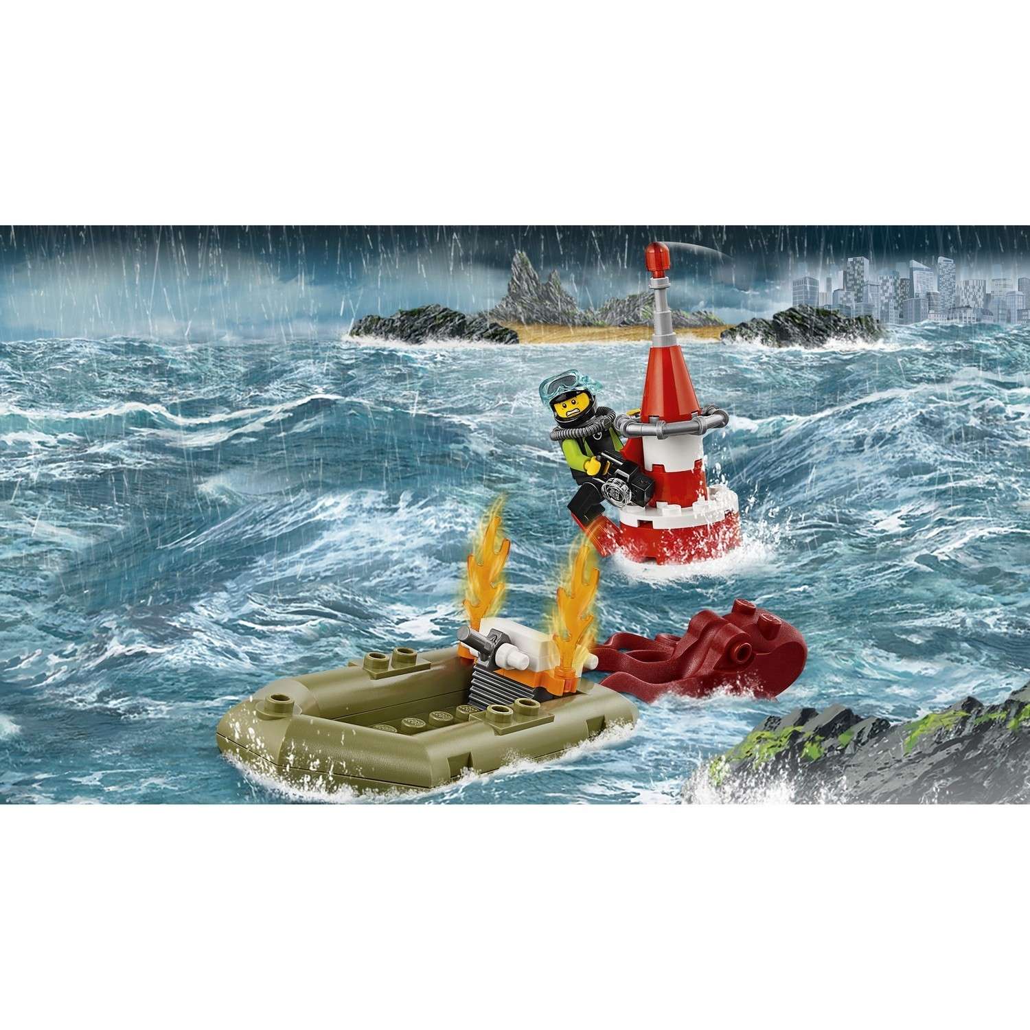 Конструктор LEGO City Coast Guard Внедорожник 4х4 команды быстрого реагирования (60165) - фото 6