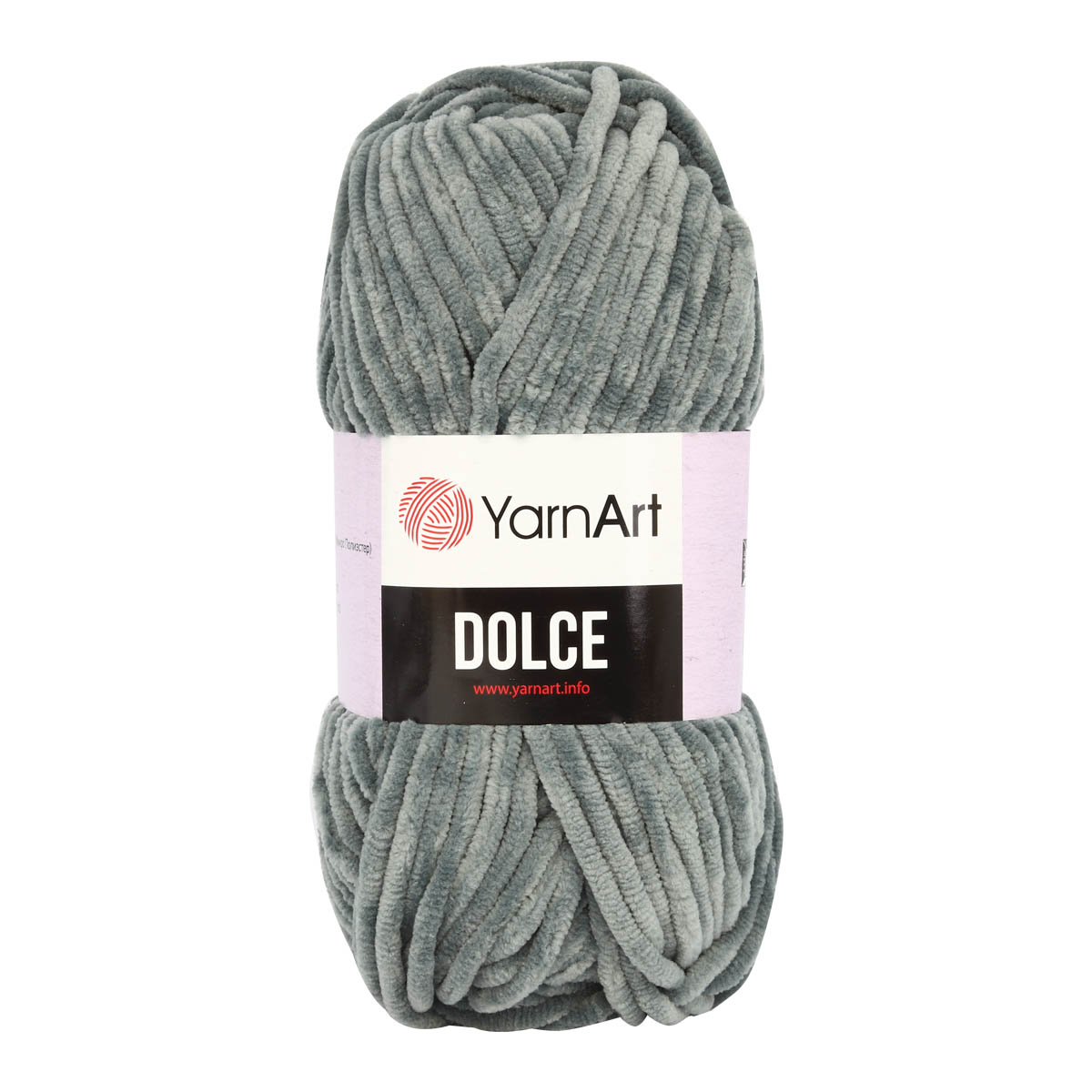 Пряжа для вязания YarnArt Dolce 100 гр 120 м микрополиэстер пушистая плюшевая 5 мотков 760 серый - фото 6