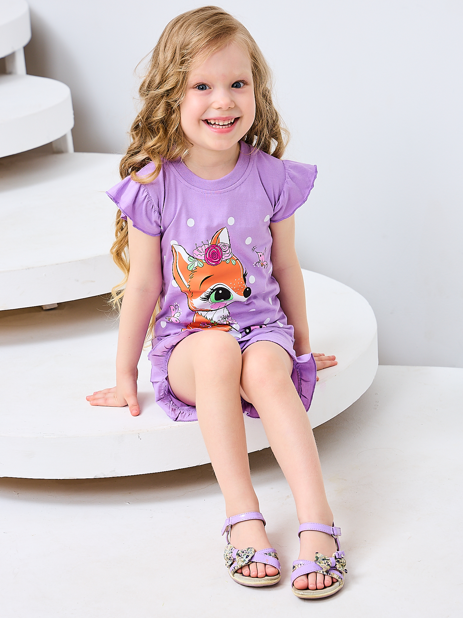 Костюм Mil Art kids 1902201548SUIT-SHORTS-LISICHKA-VIOLET - фото 3