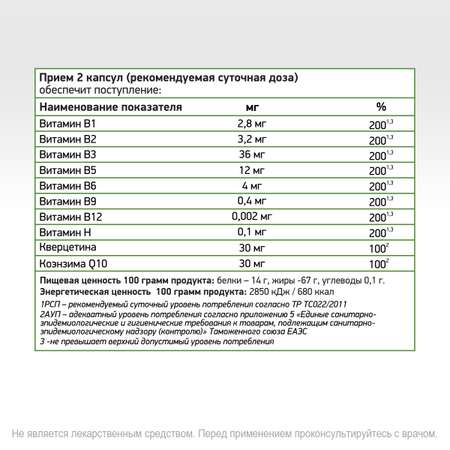 БАД Коэнзим Q10 15 мг NaturalSupp Для энергии иммунитета красоты 60 капсул