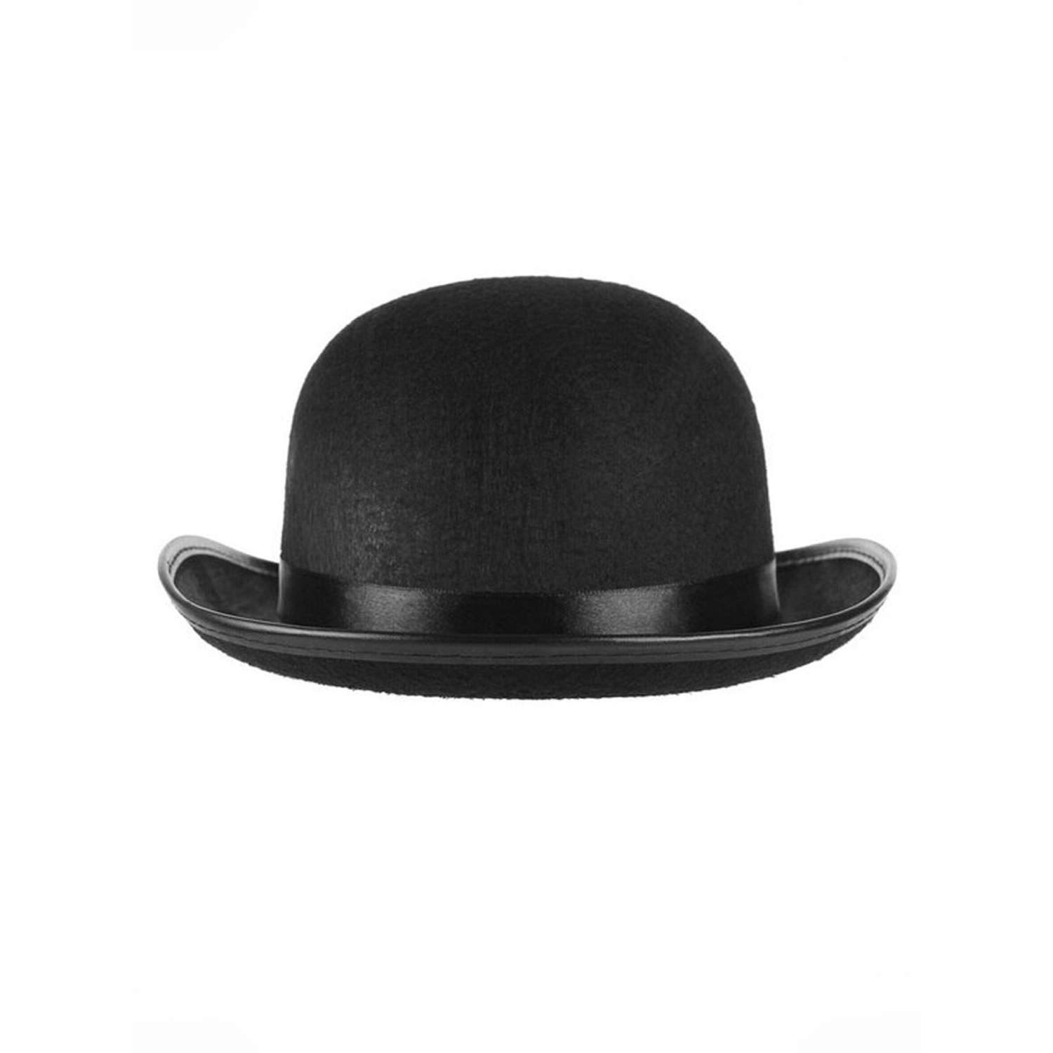 Карнавальный головной убор Riota шляпа фетровая котелок черный ДБ01-022 - фото 2