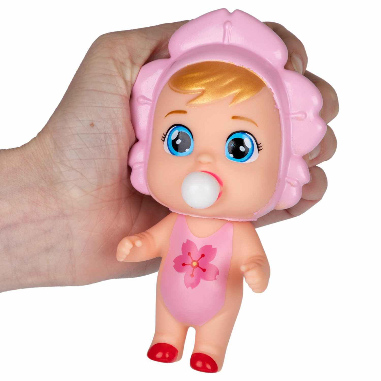 Игрушка-антистресс 1TOY Bubble Gum Кукла розовый - фото 4