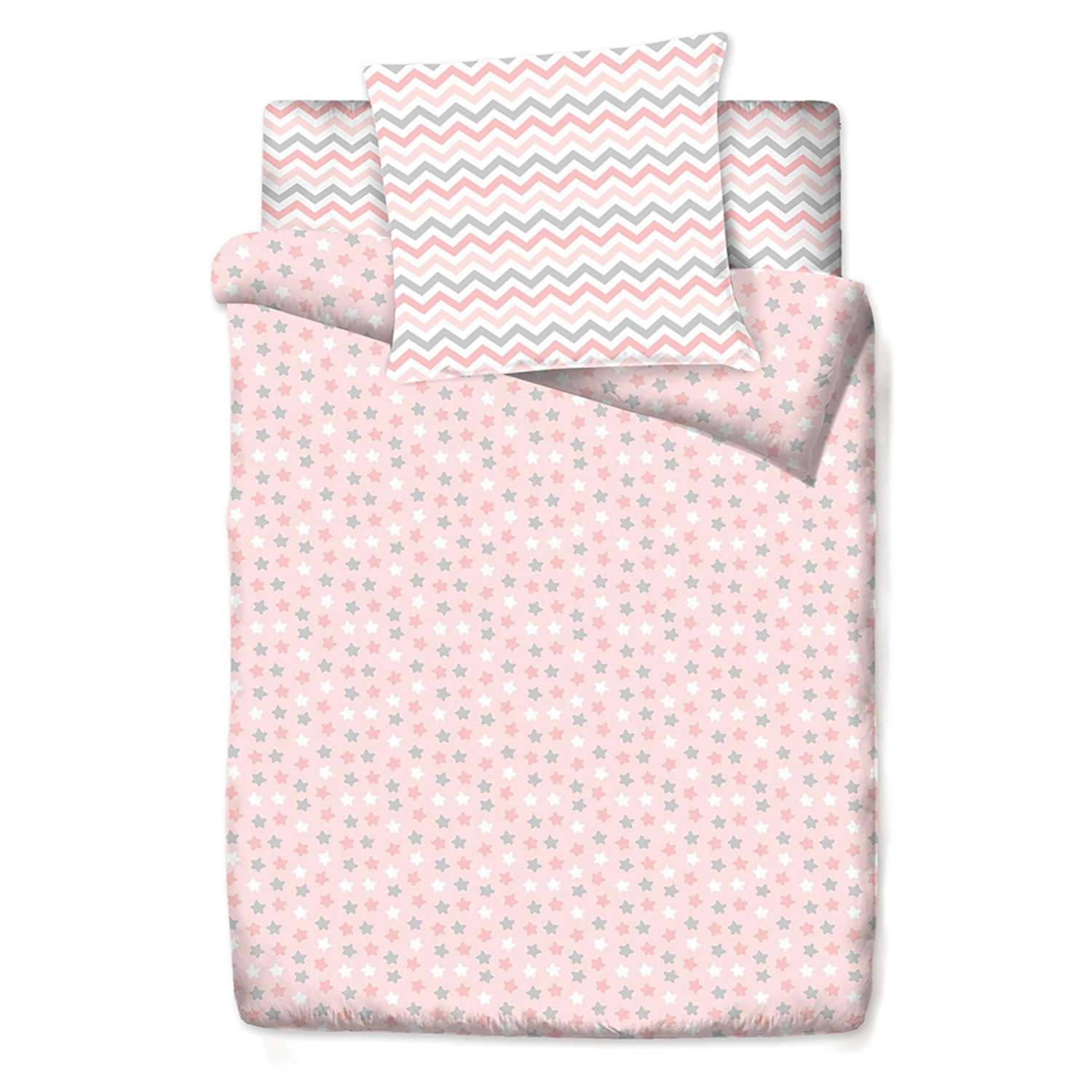 Комплект постельного белья Маленькая соня Цветные сны Розовый 3 предмета м100.05.04 - фото 2
