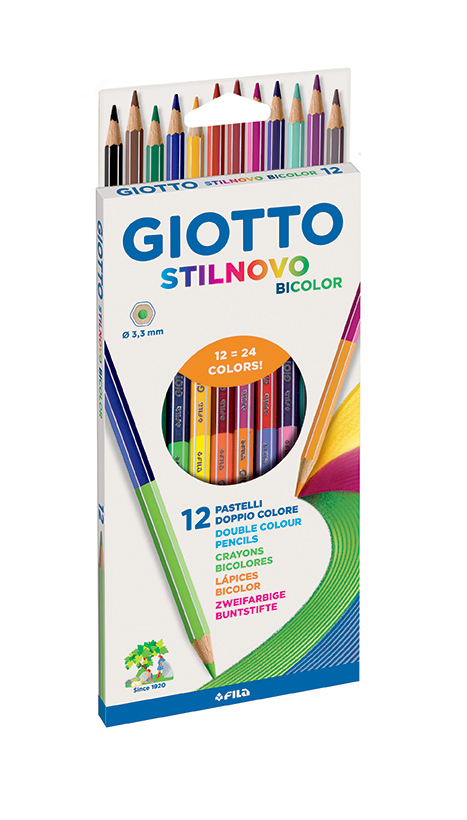 Карандаши цветные GIOTTO Stilnovo Bicolor 2сторонние 24цвета 256900 - фото 1