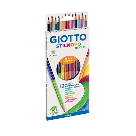 Карандаши цветные GIOTTO Stilnovo Bicolor 2сторонние 24цвета 256900