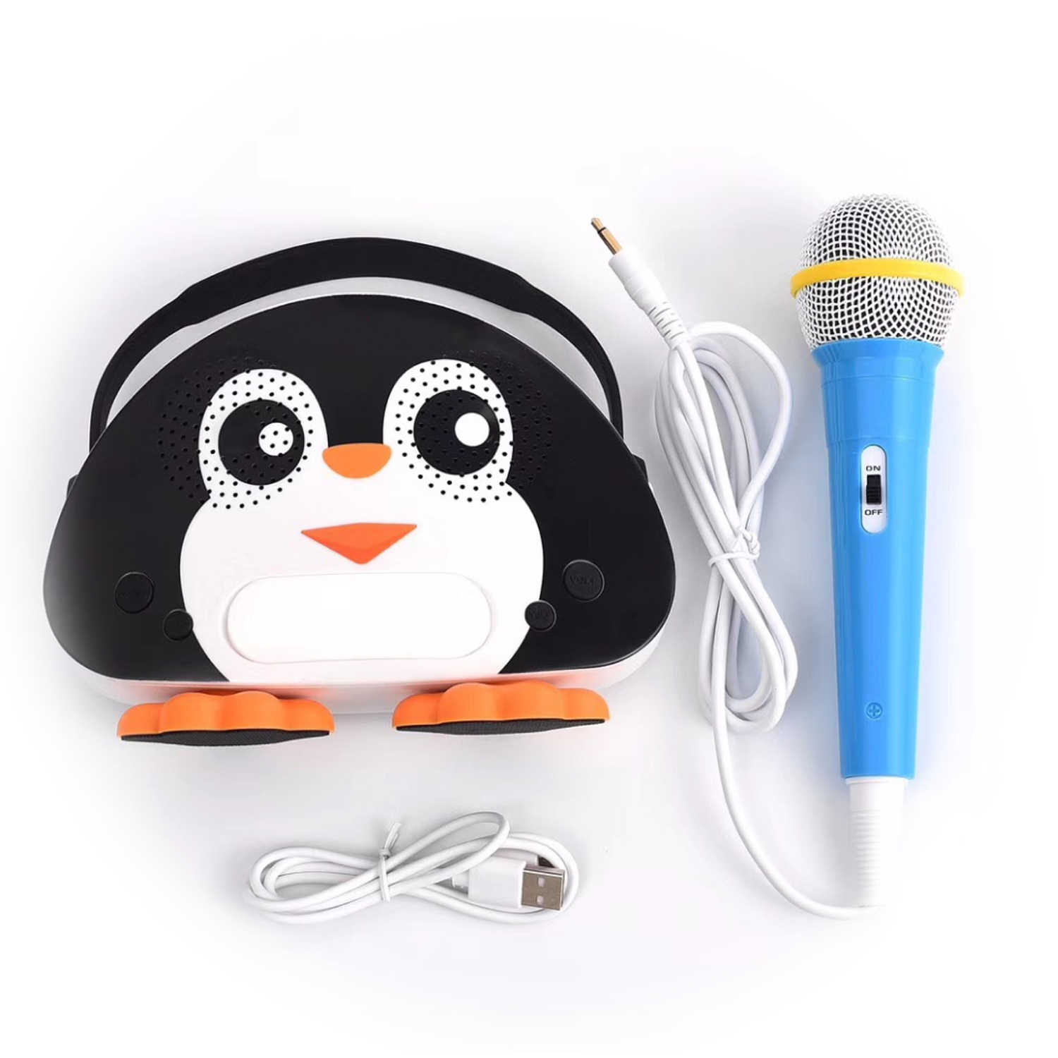 Караоке для детей Solmax Пингвин с микрофоном и колонкой Bluetooth - фото 6