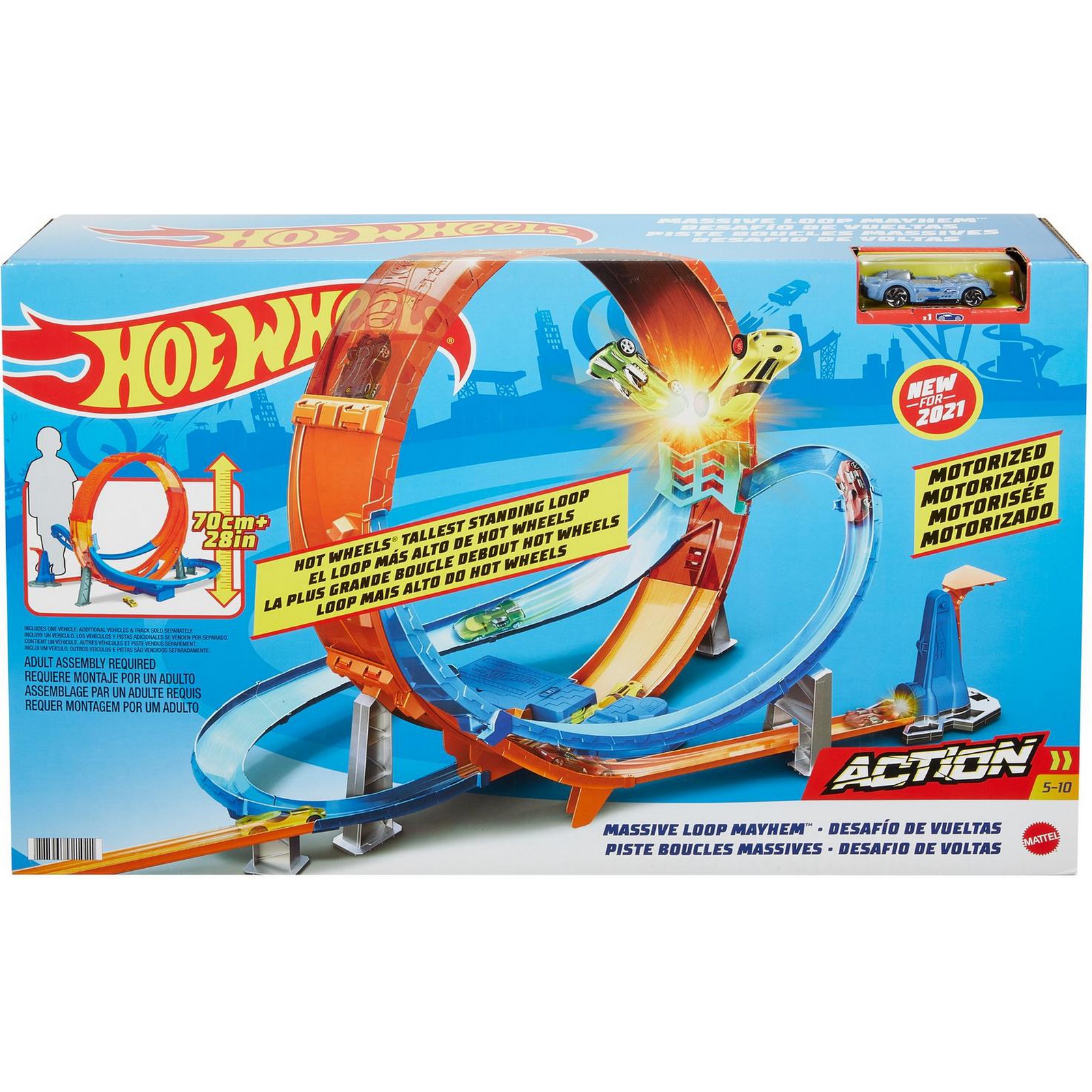 Трек Hot Wheels Гигантская петля с пусковой установкой GTV14 - фото 2