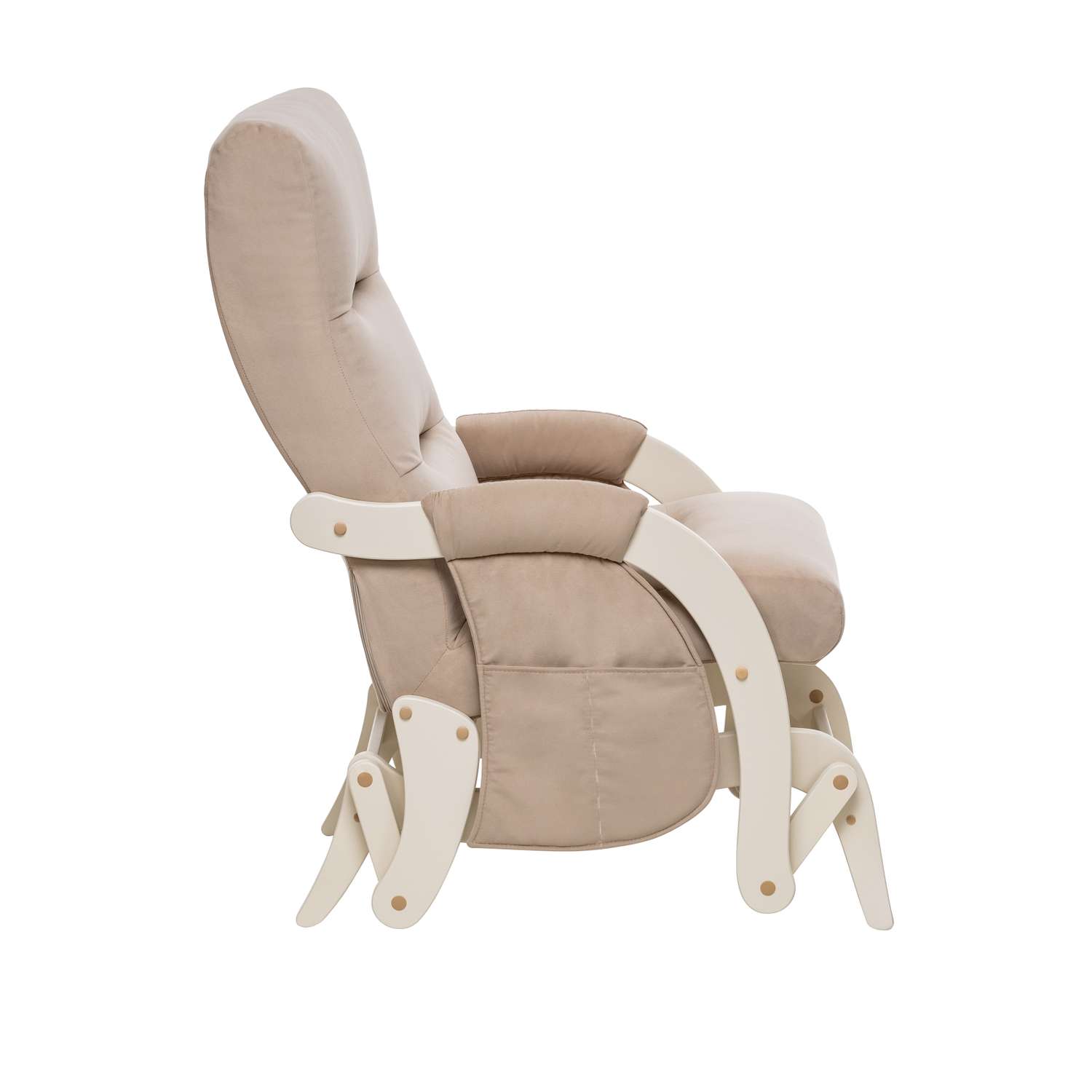 Кресло для кормления Milli Angel с карманами Слоновая кость / ткань V18 - фото 3