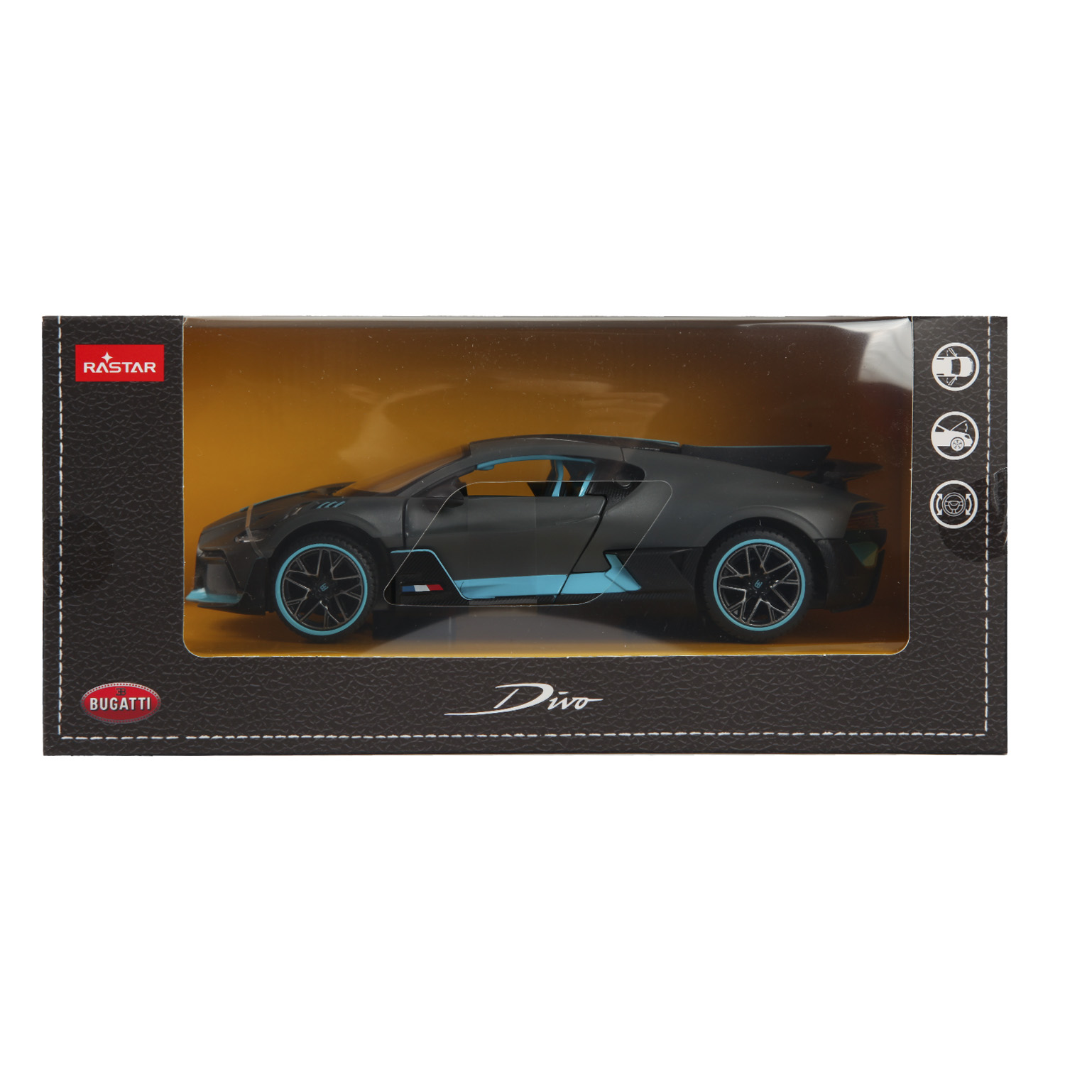 Автомобиль Rastar Bugatti Divo 1:24 без механизмов серый 63900 - фото 6