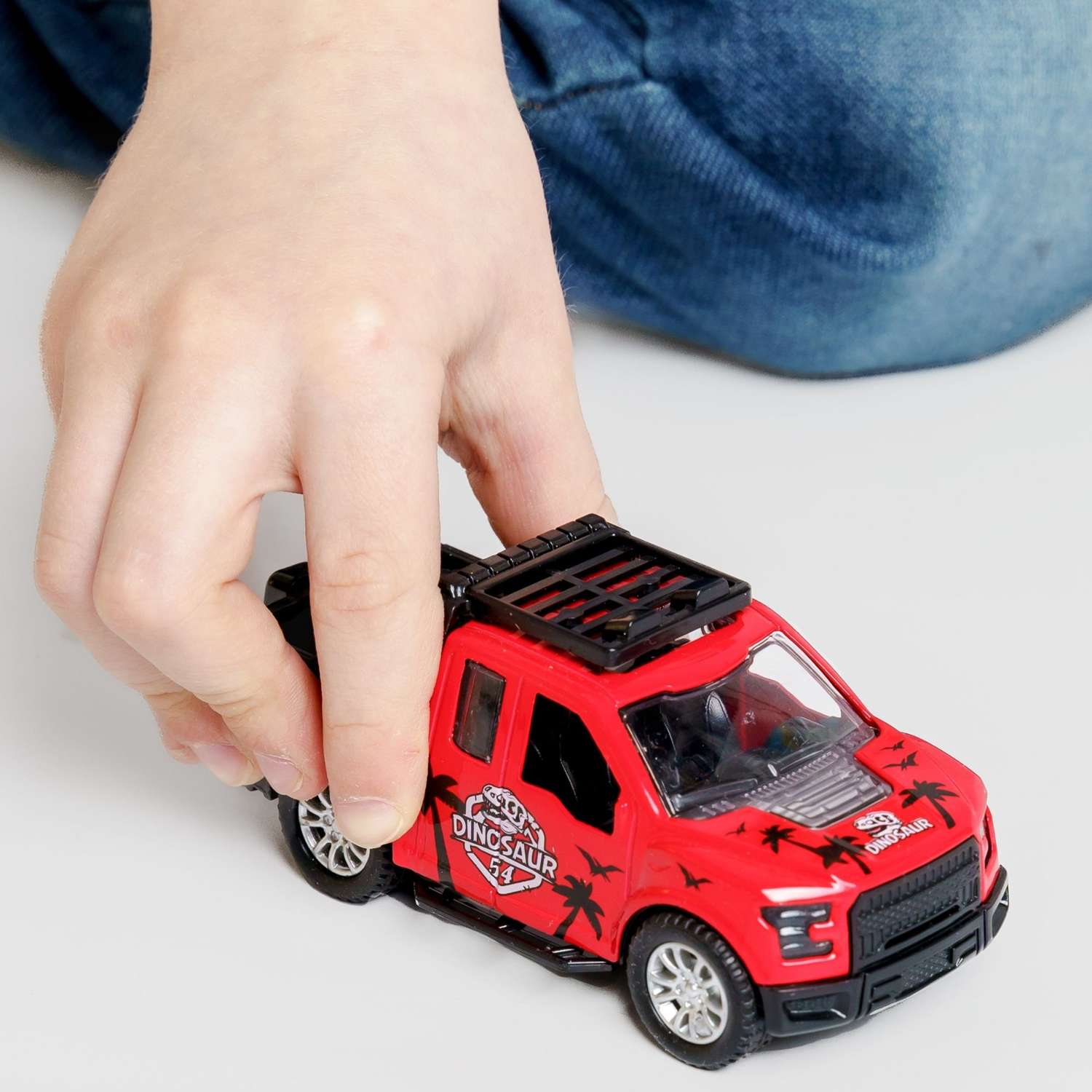 Машинка AUTOGRAND Pickup красная детская металлическая с инерционным механизмом развивающая крутая 12 см 88540 - фото 2