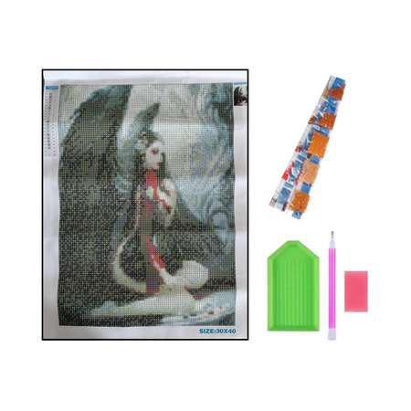 Алмазная мозаика Seichi Готический ангел 30х40 см