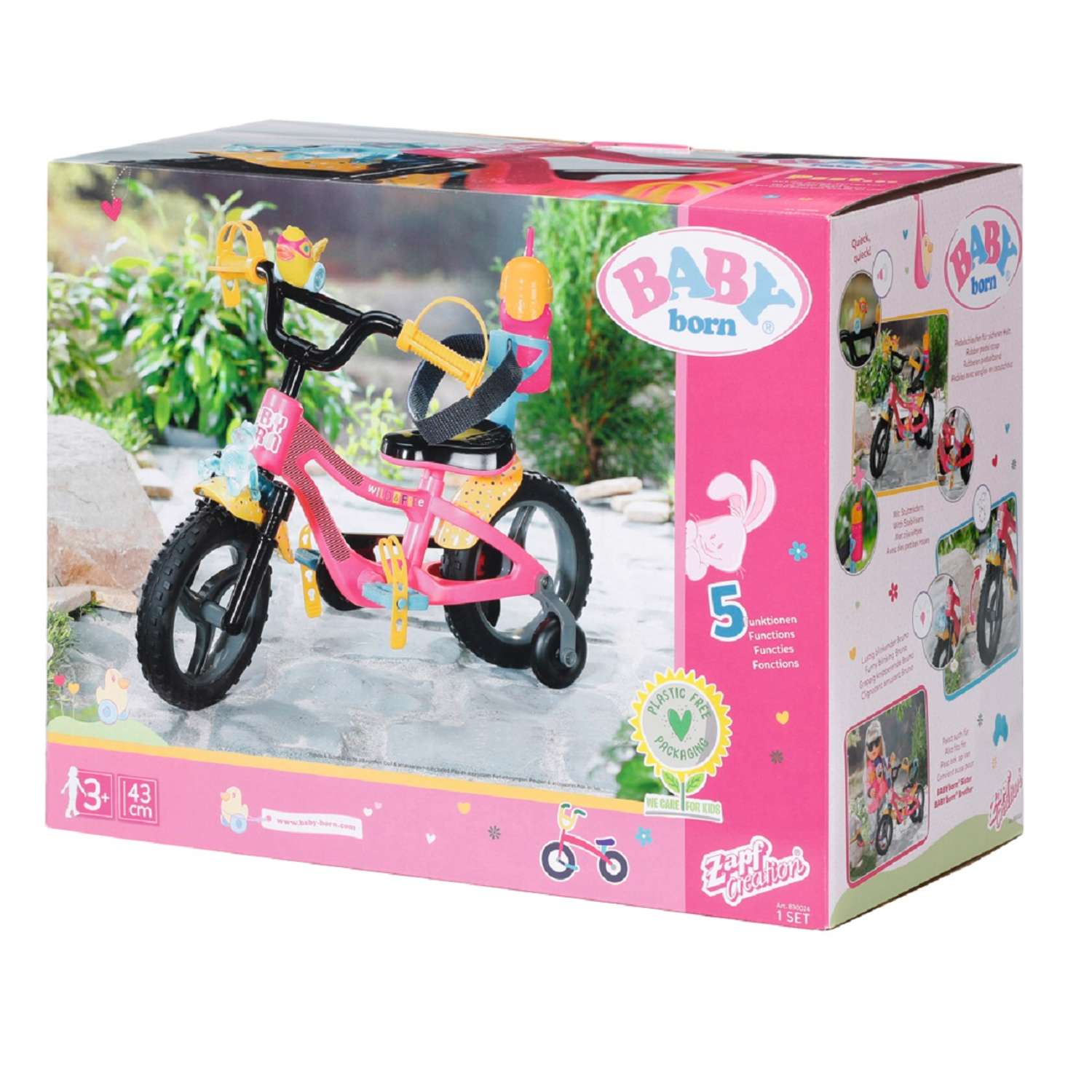 Игрушка Zapf Creation Baby Born Велосипед розовый 830-024 - фото 1