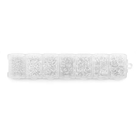 Фурнитура для бижутерии Astra Craft соединительные кольца набор цвет серебро