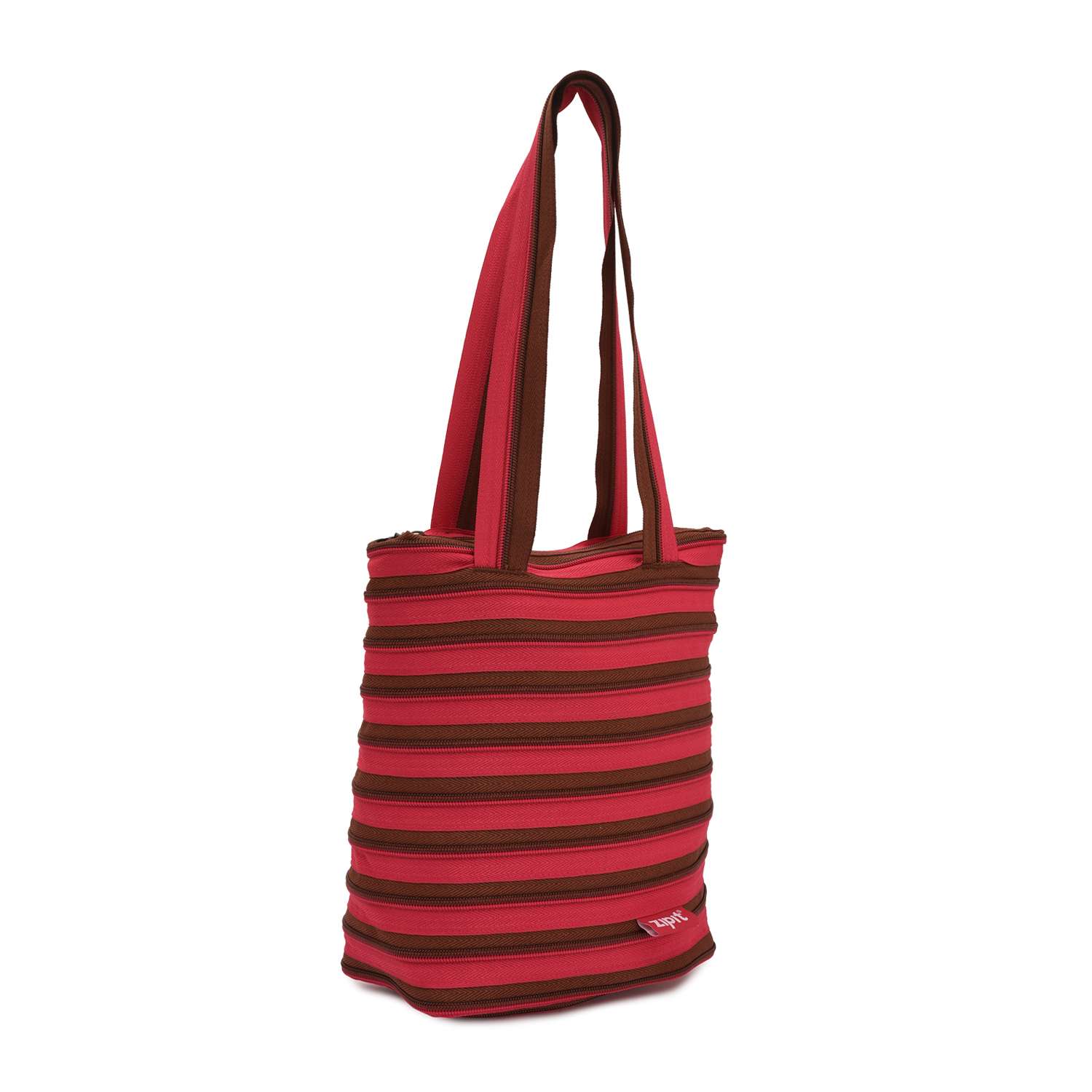 Сумка Zipit Premium Tote/Beach Bag цвет розовый/коричневый - фото 2