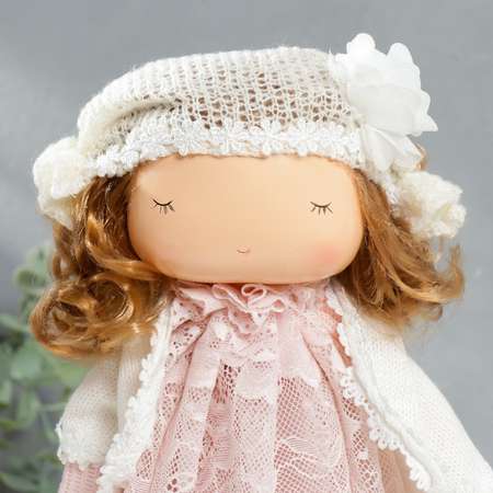 Кукла интерьерная Зимнее волшебство «Малышка в платье с кружевом с сердечком» 36 5х14х15 5 см