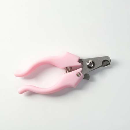 Когтерез Пижон боковой малый с фигурными ручками отверстие 9 мм розовый