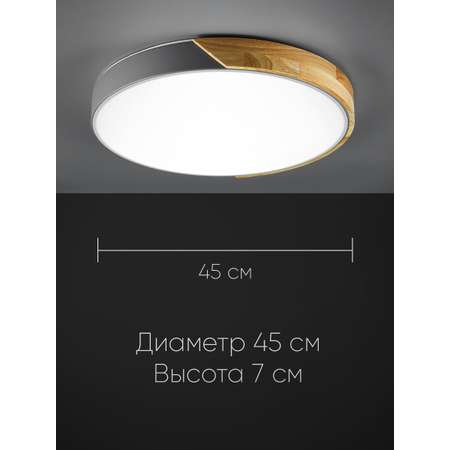 Светильник потолочный Wedo Light Lagom 4500К 75Вт серый