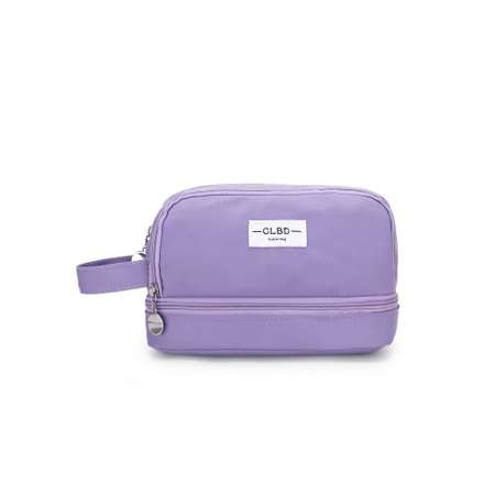 Пенал CLBD Фиолетовый текстильный мягкий 3 кармана